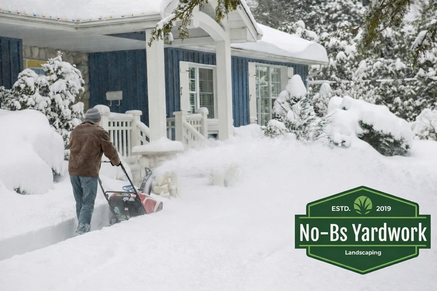 Residential snow removal service in Winnipeg driveway